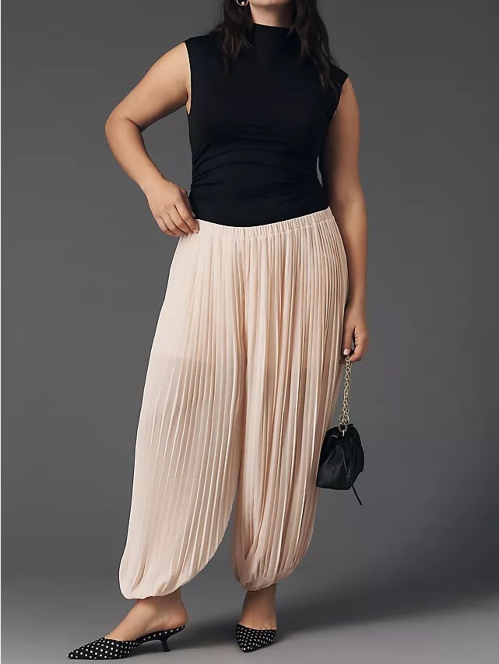 Pleated Balloon Pants